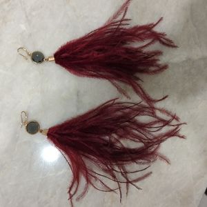 Anthropologie Feather Earrings